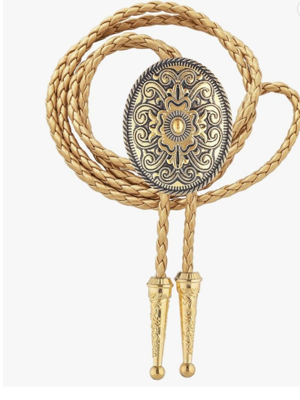 Gold Flower Bolo Tie
